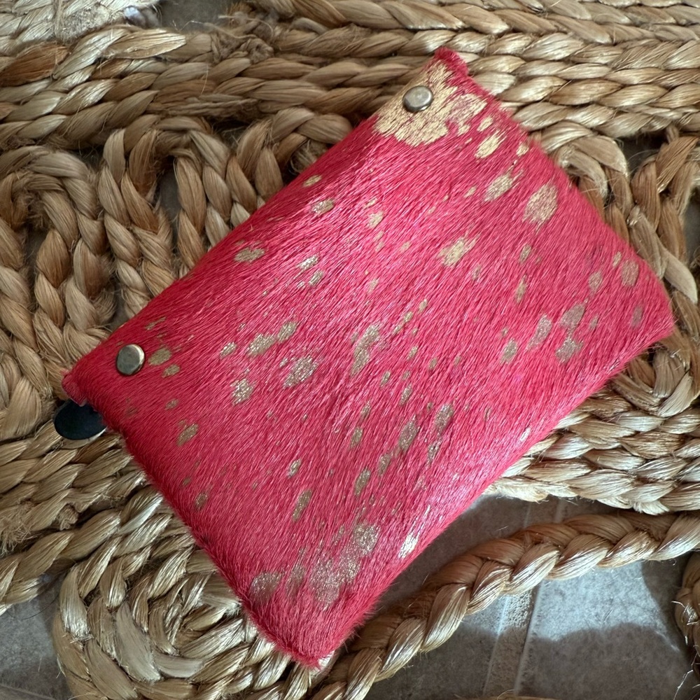 Pink and Gold Studded genuine leather western wallet from Spain 🇪🇸 - Picture 2 of 4